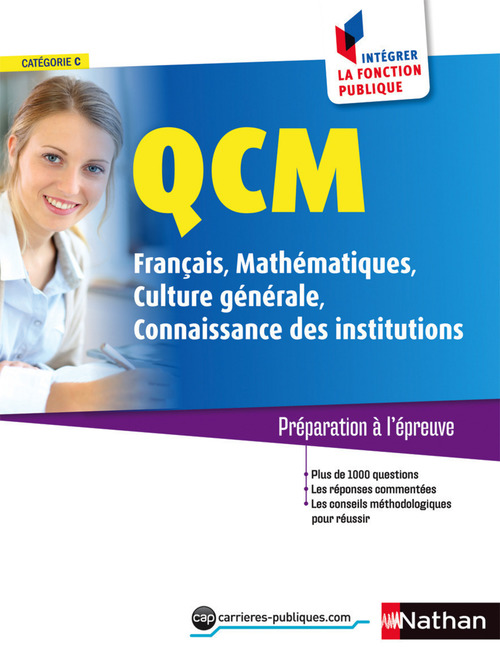 ebook cover of QCM Français/Math/Culture générale/Connaiss. institutions : ePub 3 FL Intégrer la fonction publique, by Collectif