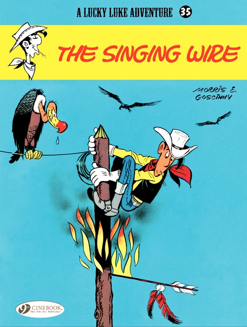 ebook cover of Lucky Luke - Volume 35 - The Singing Wire, by René Goscinny, Morris