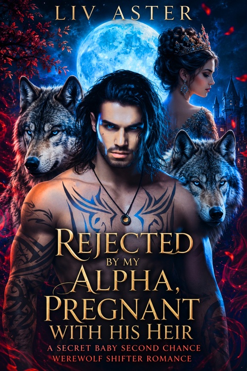 Couverture ebook de Rejected by My Alpha, Pregnant with His Heir: A Secret Baby Second Chance Werewolf Shifter Romance, de Liv Aster