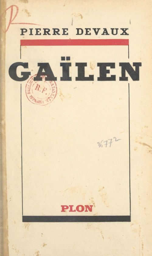 Couverture ebook de Gaïlen, de Pierre Devaux