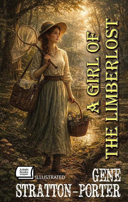 ebook cover of A Girl of the Limberlost. Illustrated, by Gene Stratton-Porter