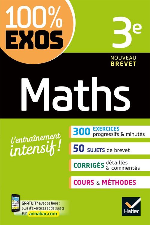 Couverture ebook de Maths 3e, de Dorothée Dhondt