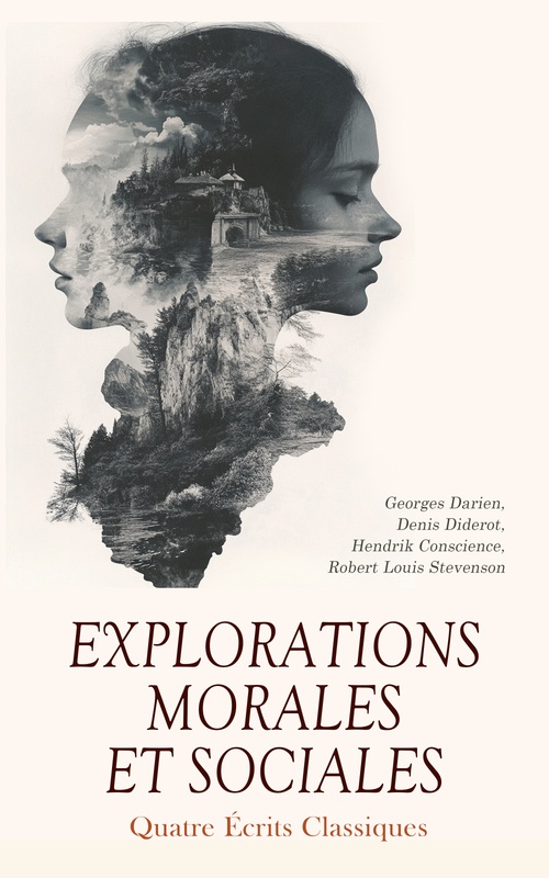 ebook cover of Explorations Morales et Sociales : Quatre Écrits Classiques, by Denis Diderot, Georges Darien, Hendrik Conscience, Robert Louis Stevenson