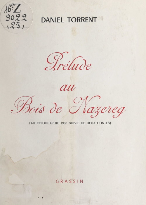 ebook cover of Prélude au bois de Nazereg, by Daniel Torrent