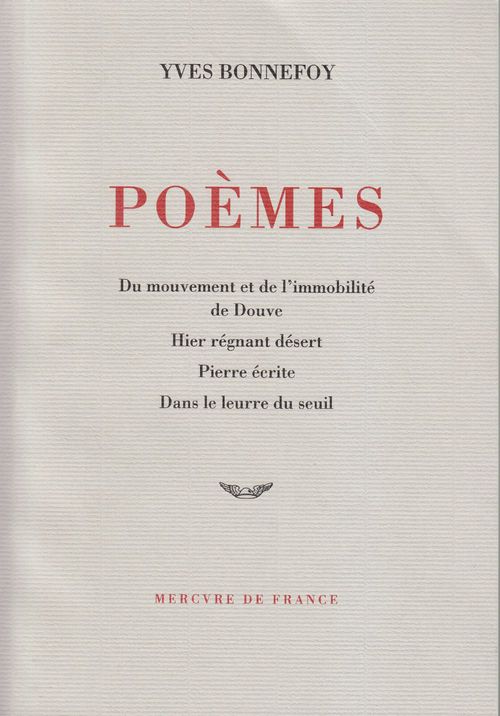 ebook cover of Poèmes (1945-1974), by Yves Bonnefoy