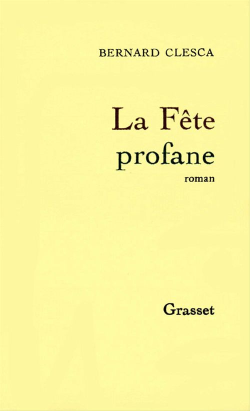 ebook cover of La fête profane, by Bernard Clesca