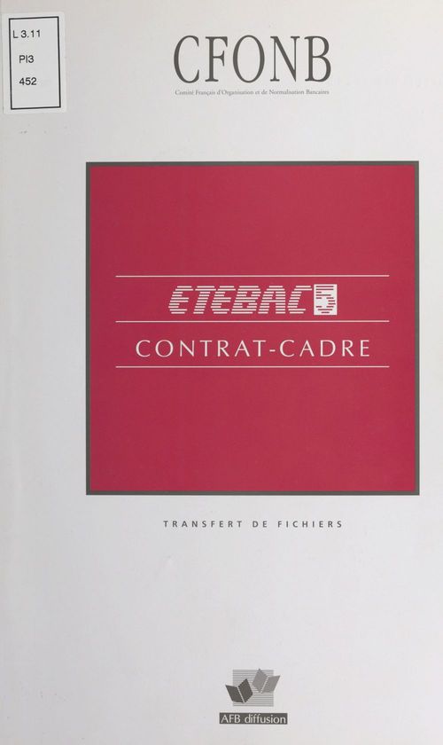 ebook cover of ETEBAC 5 : contrat-cadre, by Comite Francais D'Organisation Et De Nor