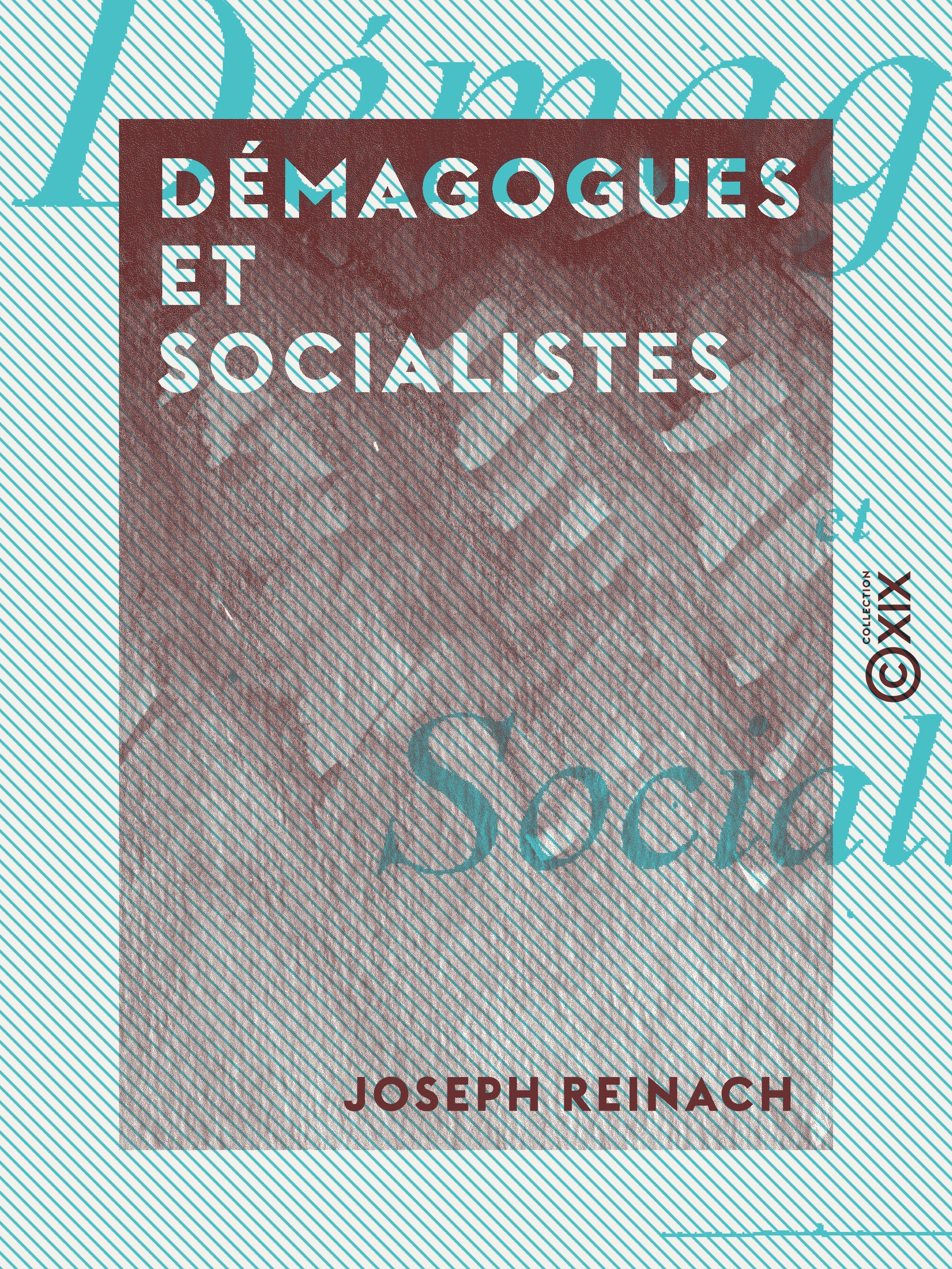 ebook cover of Démagogues et Socialistes, by Joseph Reinach