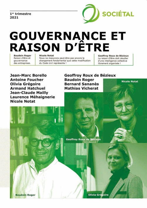 Couverture ebook de Revue sociétal : Gouvernance et raison d'être, de Institut de l'entreprise