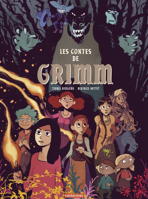 Couverture ebook de Les Contes de Grimm, de Béatrice Bottet, Terkel Risbjerg