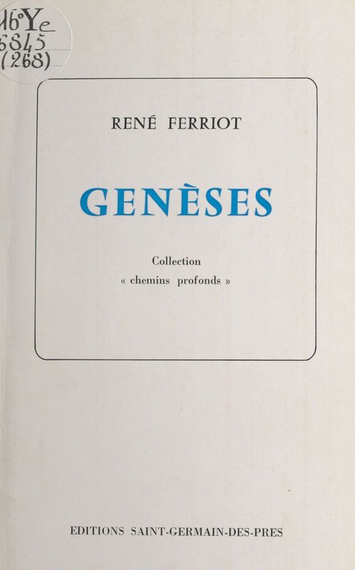 ebook cover of Genèses, by Rene Ferriot