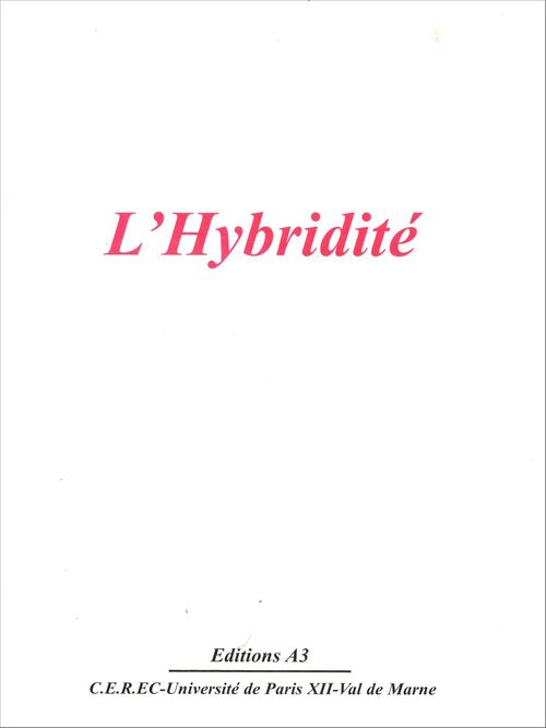 ebook cover of L'hybridité, by Evelyne Hanquart-turner