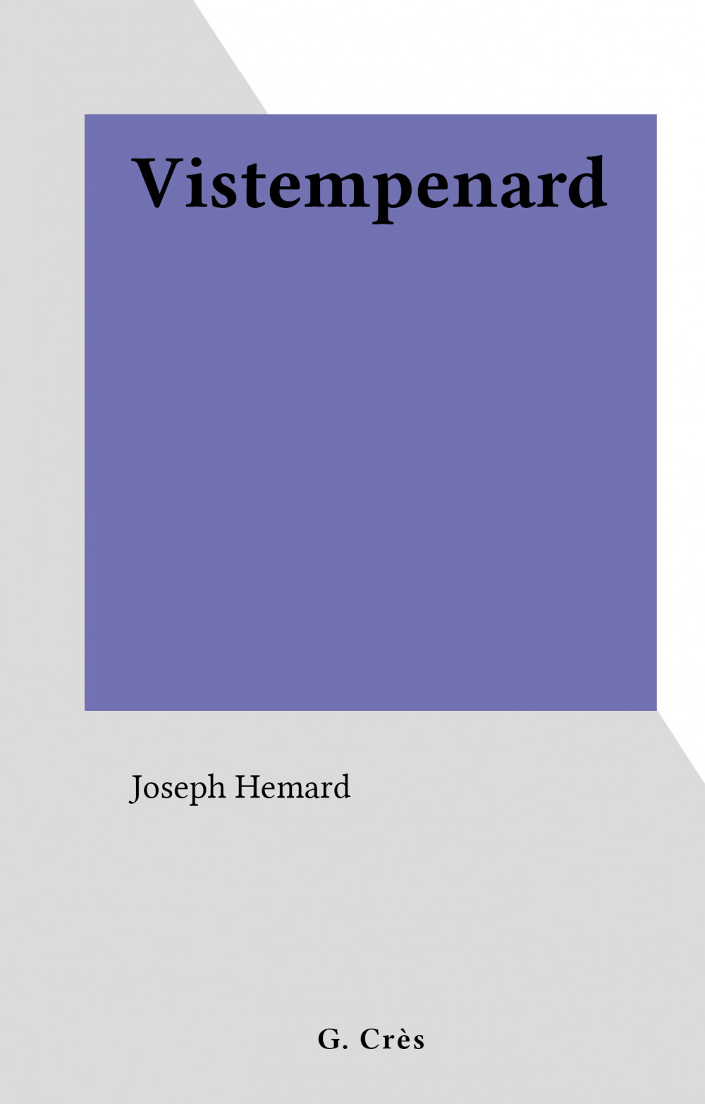 Couverture ebook de Vistempenard, de Joseph Hemard