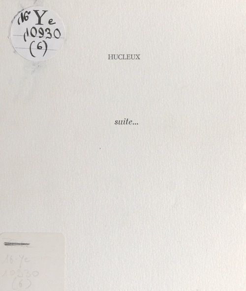 Couverture ebook de Suite..., de Gilbert Lascault, Jean-Olivier Hucleux