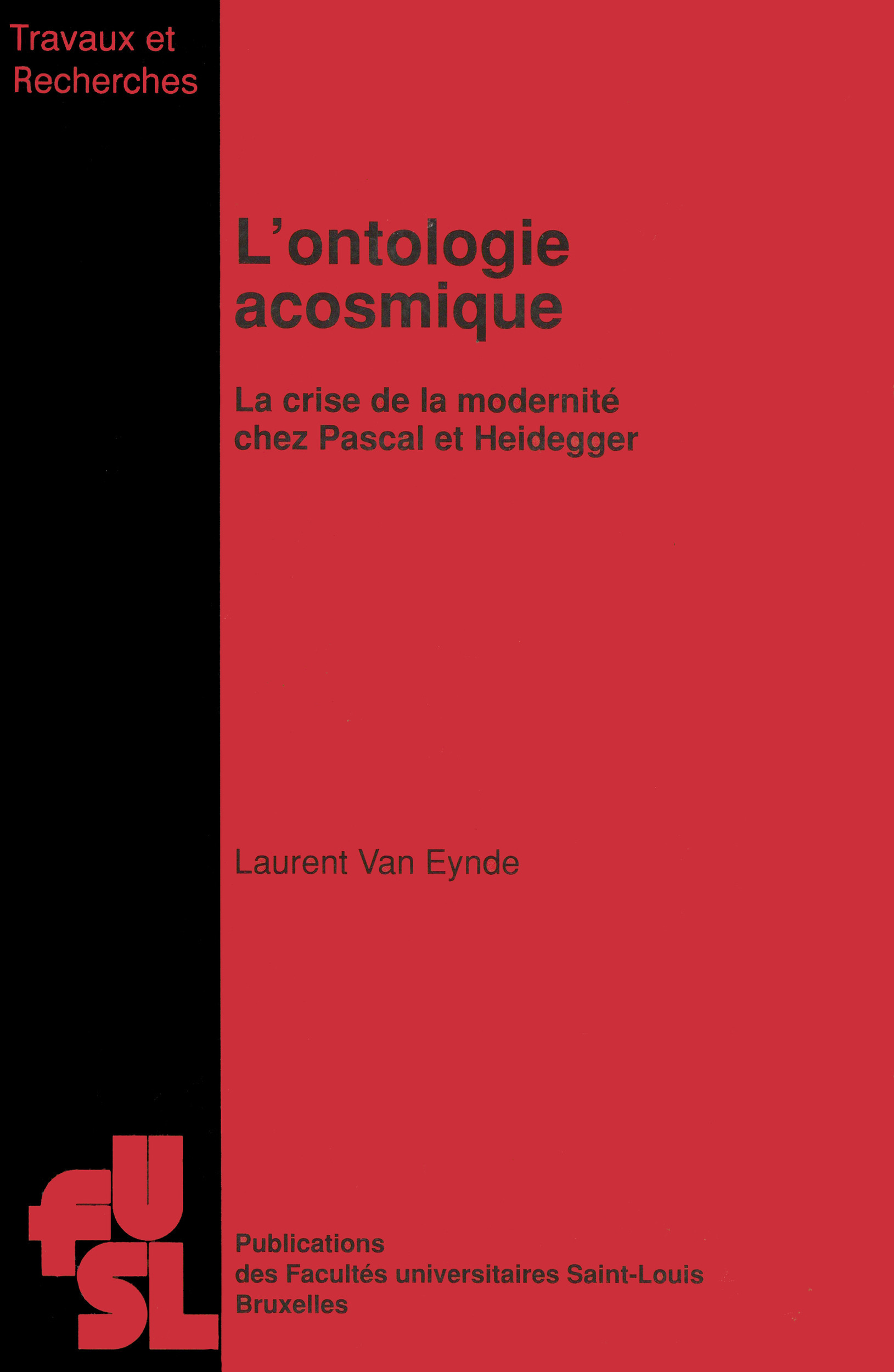 ebook cover of L´ontologie acosmique, by Laurent Van Eynde