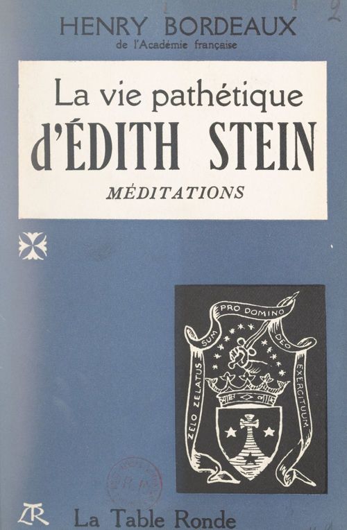 ebook cover of La vie pathétique d'Édith Stein, by Henry Bordeaux