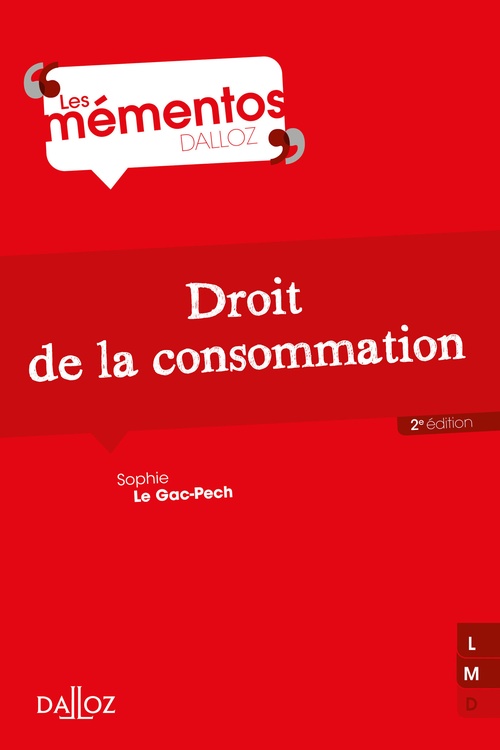 Couverture ebook de Droit de la consommation. 2e éd., de Sophie Le Gac-Pech