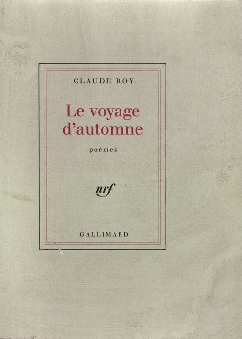 Couverture ebook de Le voyage d'automne, de Claude Roy