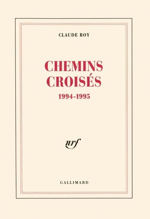 ebook cover of Chemins croisés, by Claude Roy