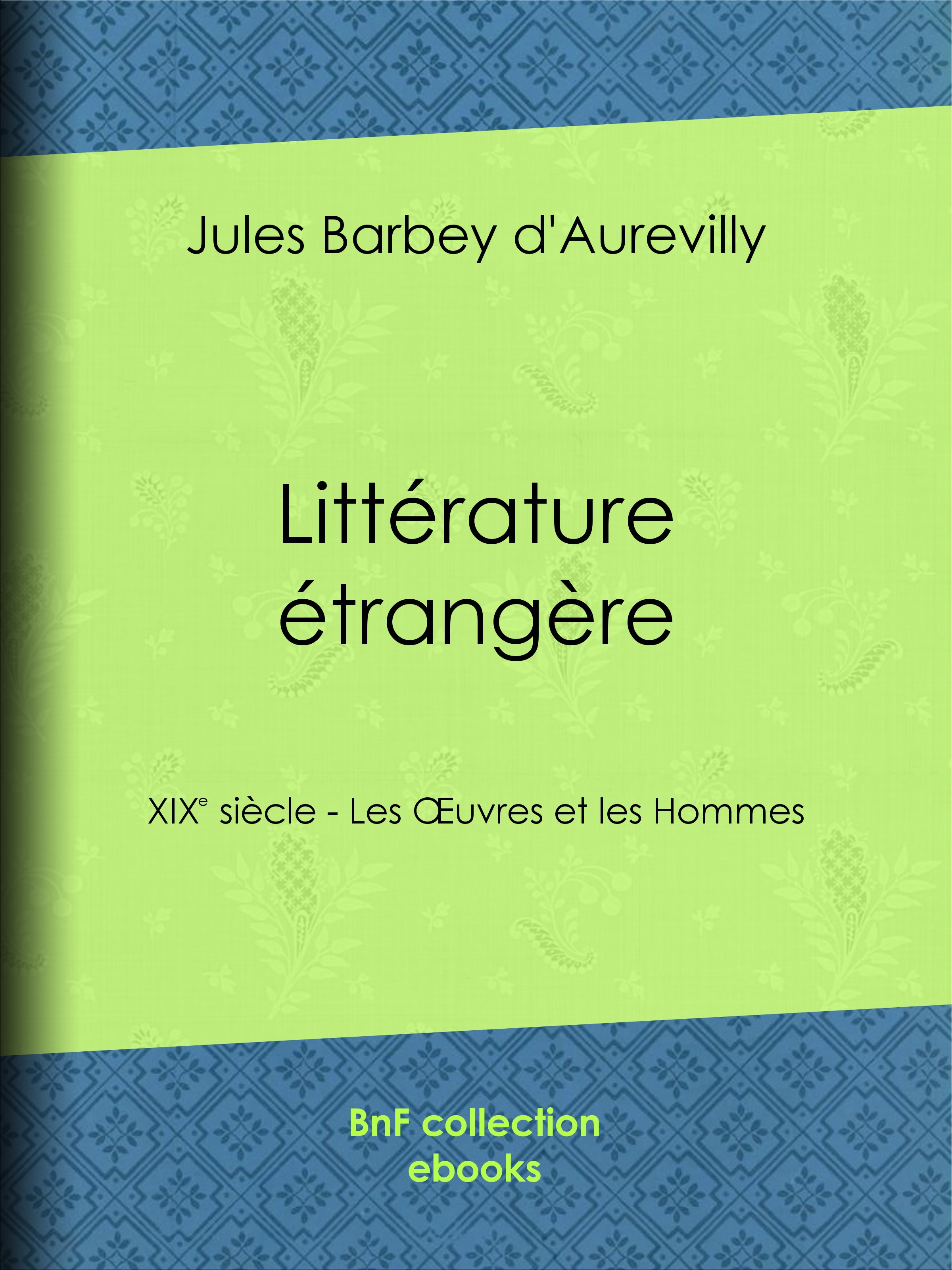 ebook cover of Littérature étrangère, by Jules Barbey d'Aurevilly