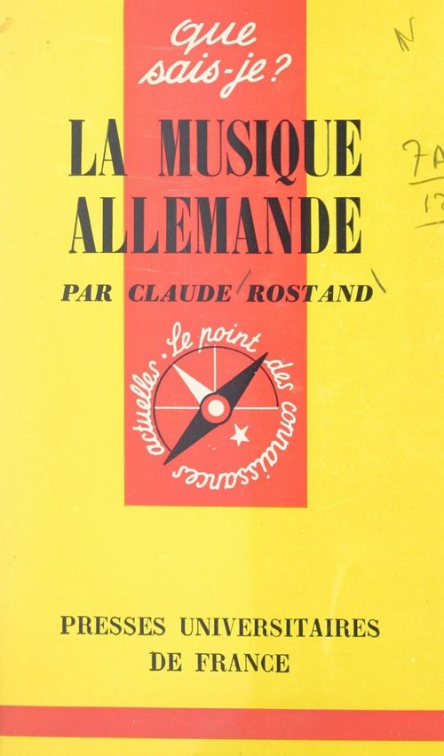 Couverture ebook de La musique allemande, de Claude Rostand