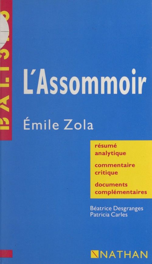 ebook cover of L'Assommoir, Émile Zola, by Béatrice Desgranges, Patricia Carles