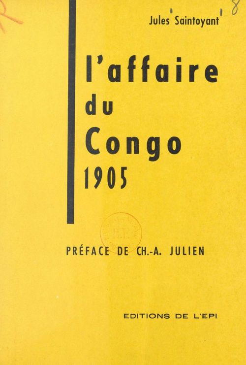 Couverture ebook de L'affaire du Congo, de Jules Saintoyant