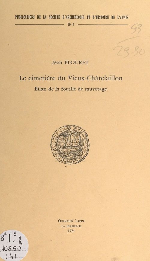 Couverture ebook de Le cimetière du Vieux-Châtelaillon, de Jean Flouret