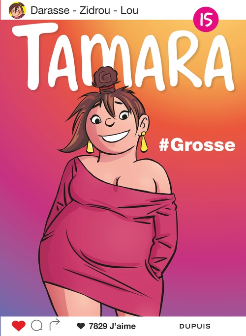 Couverture ebook de Tamara - Tome 15 - Grosse !, de Zidrou, Darasse, Christian Darasse