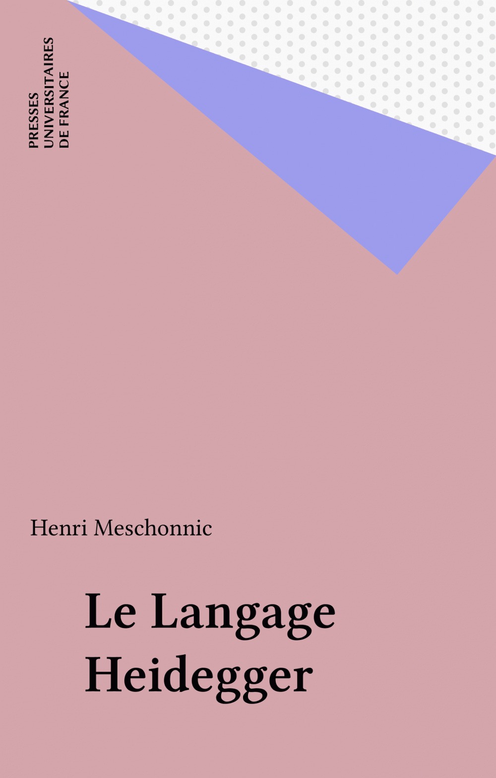 ebook cover of Le Langage Heidegger, by Henri Meschonnic