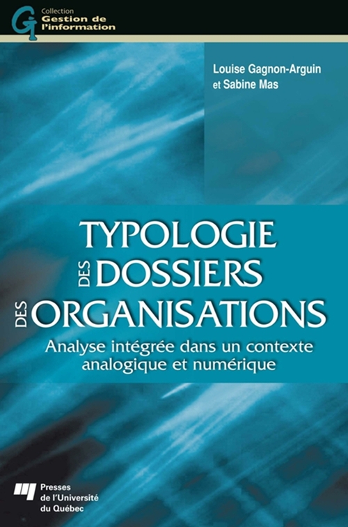 ebook cover of Typologie des dossiers des organisations, by Gagnon-Arguin Louise
