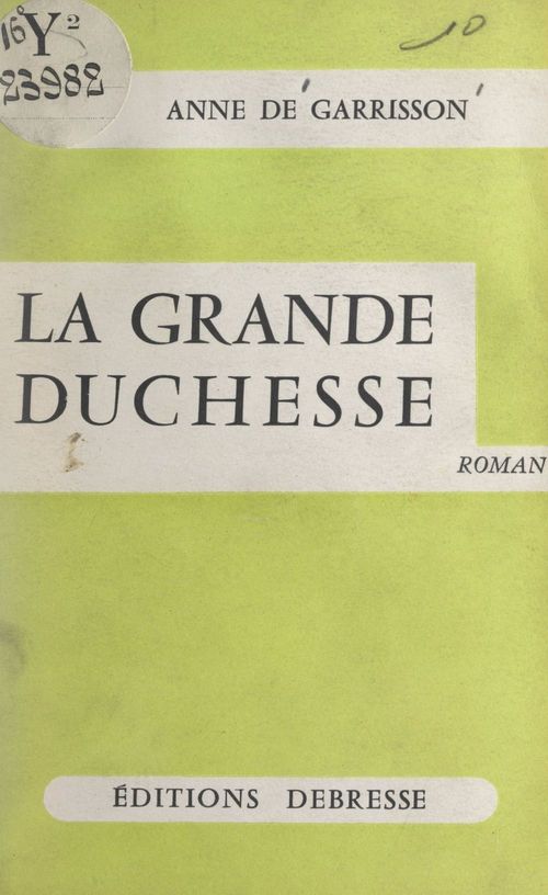 ebook cover of La grande duchesse, by Anne De Garrisson