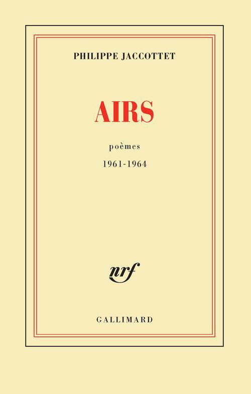ebook cover of Airs. Poèmes 1961-1964, by Philippe Jaccottet