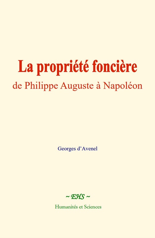 ebook cover of La propriété foncière, by Charles-Michel De L'Epee, Collection, L'Abbe Sicard
