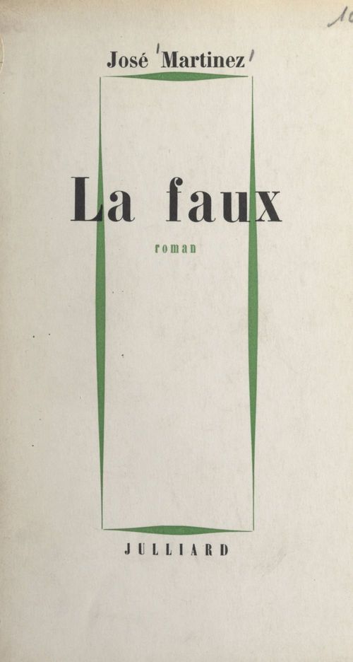 ebook cover of La faux, by José Martinez