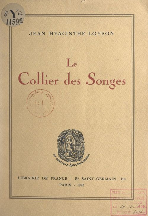 Couverture ebook de Le collier des songes, de Jean Hyacinthe-Loyson