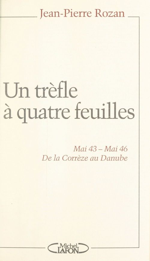 Couverture ebook de Un trèfle à quatre feuilles, de Jean-Pierre Rozan