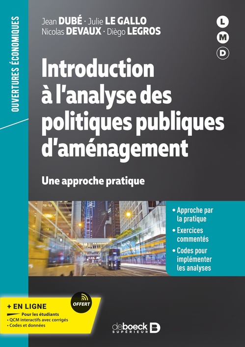 ebook cover of Introduction à l´analyse des politiques publiques d´aménagement, by Jean Dubé, Julie Le Gallo, Nicolas Devaux, Diego Legros