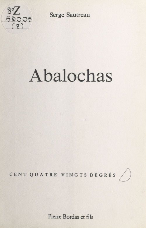 Couverture ebook de Abalochas, de Sautreau