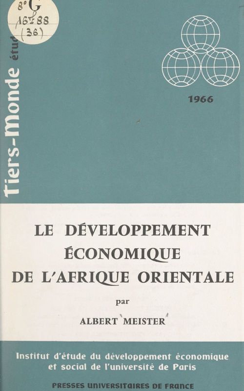 Couverture ebook de Le développement économique de l'Afrique orientale, de Albert Meister