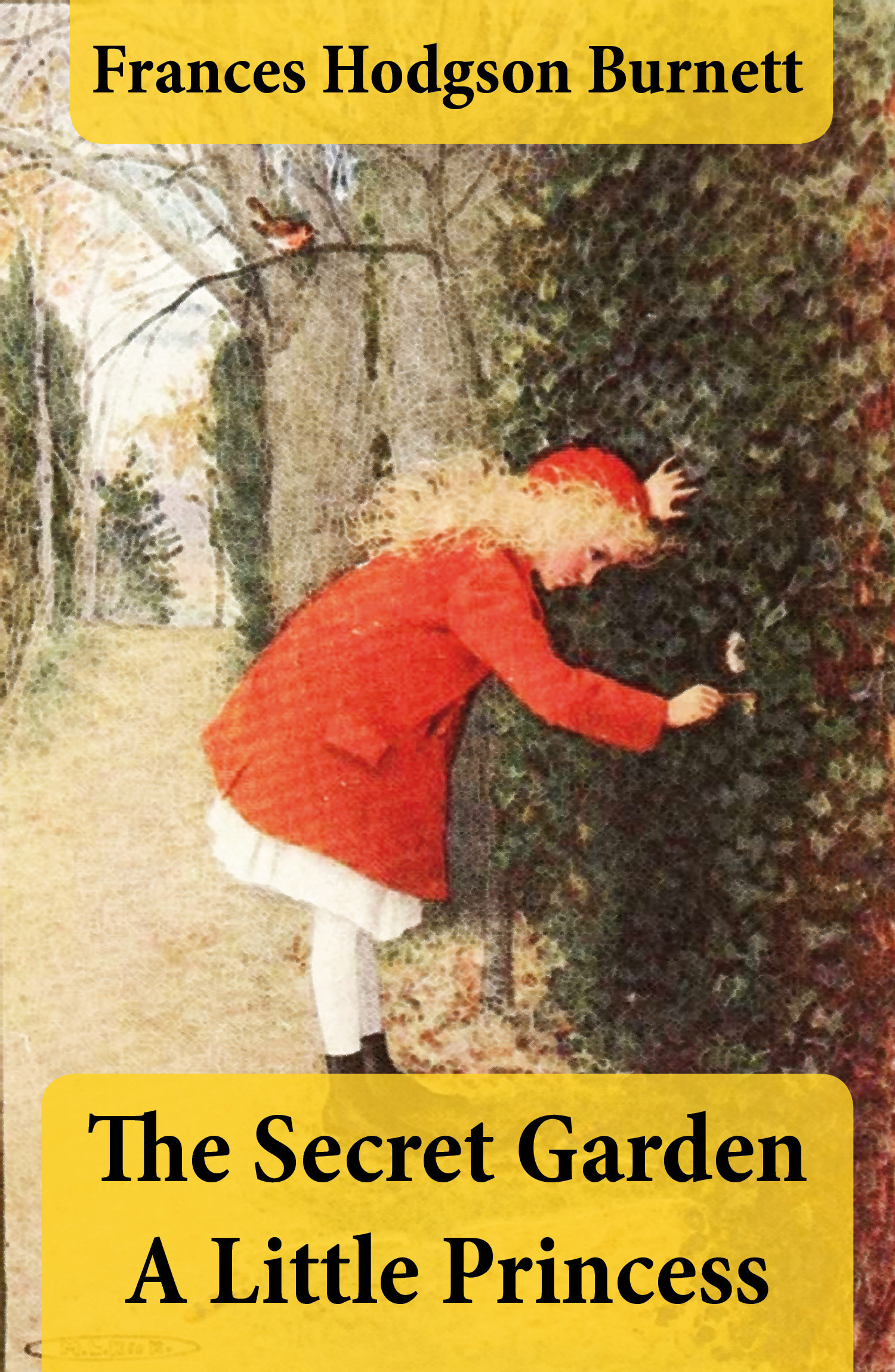 ebook cover of The Secret Garden + A Little Princess (2 Unabridged Classics in 1 eBook), by Burnett Frances Hodgson