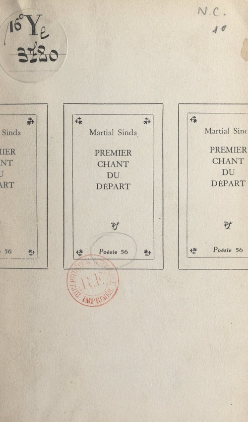 ebook cover of Premier chant du départ, by Martial Sinda