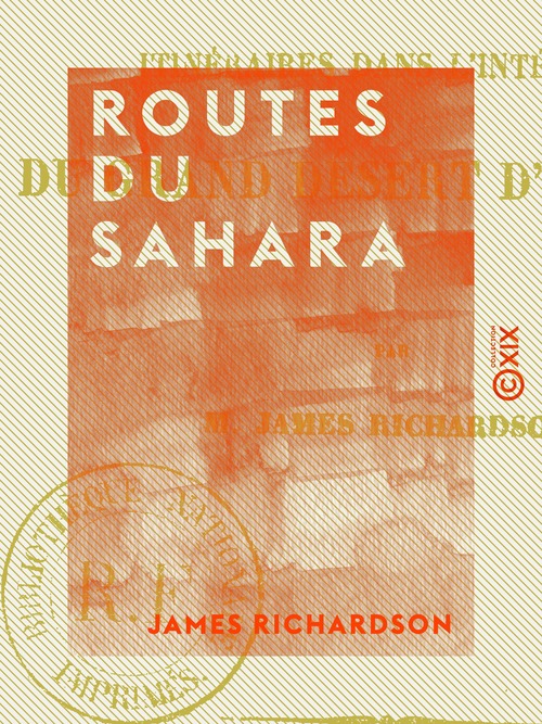 Couverture ebook de Routes du Sahara, de James Richardson
