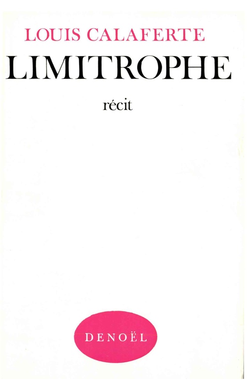 ebook cover of Limitrophe, by Louis Calaferte
