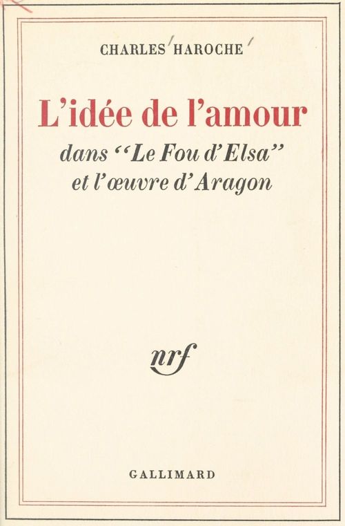 Couverture ebook de L'idée de l'amour, de Charles Haroche