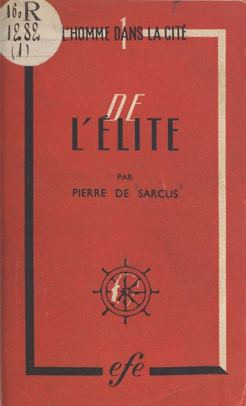 Couverture ebook de De l'élite, de Pierre De Sarcus