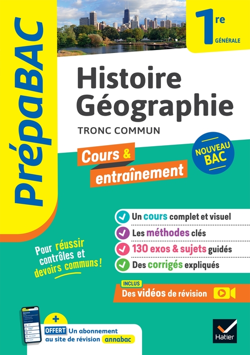 ebook cover of Prépabac - Histoire-Géographie 1re générale, by Christophe Clavel, Grégoire Gueilhers, Florence Holstein, Jean-Philippe Renaud, Nathalie Renault, Matthieu de Sauvage