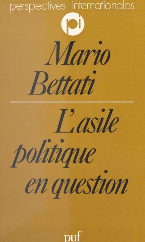 Couverture ebook de L'asile politique en question, de Mario Bettati
