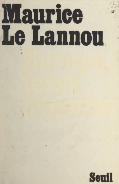 Couverture ebook de Europe, terre promise, de Maurice Le Lannou