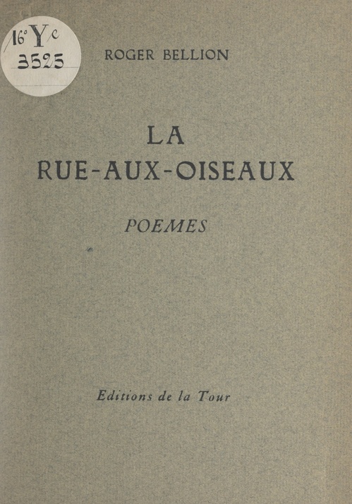 ebook cover of La rue-aux-oiseaux, by Roger Bellion